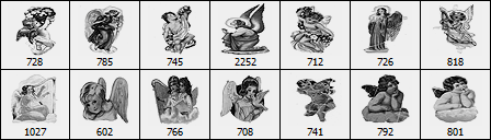 Vintage bookmarks - 40s Angels and cherubs - thumbs